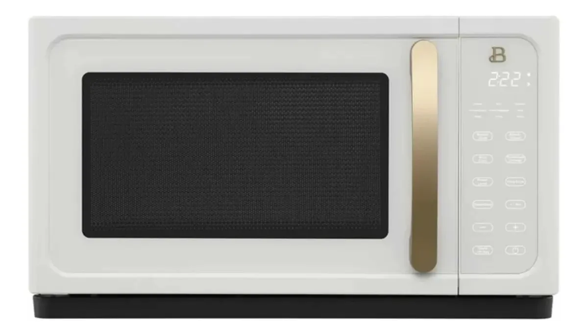 Lindo micro-ondas BTFCMS811WEST10 branco de 1,1 pés³