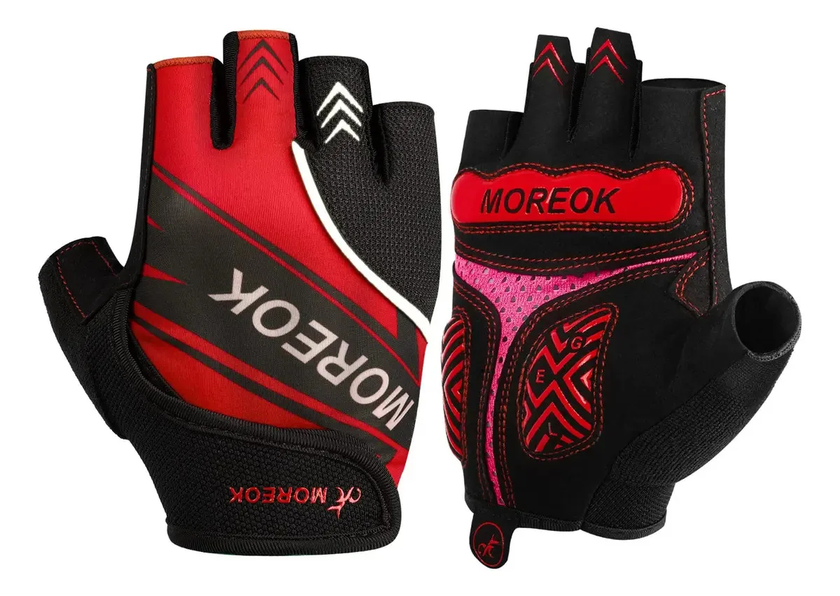Luvas de ciclismo Bikingmoreok, luvas de ciclismo para. Cor Preto