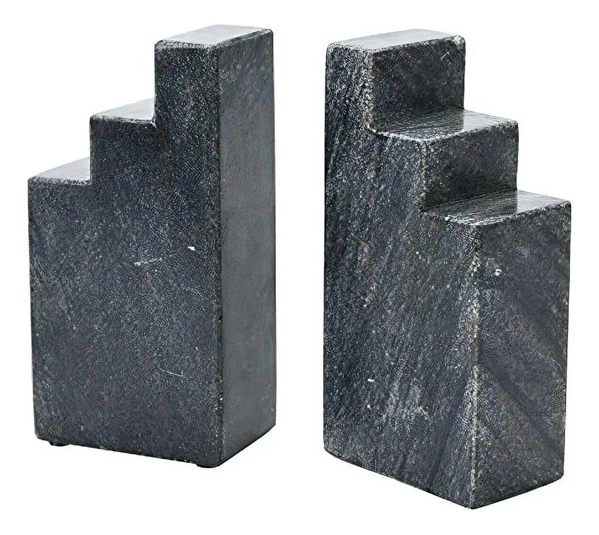 Suporte para livros de mármore geométrico de mesa Main +, preto, conjunto