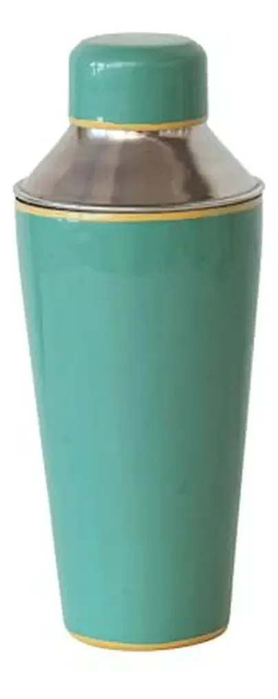 Coqueteleira redonda de aço inoxidável esmaltada com borda