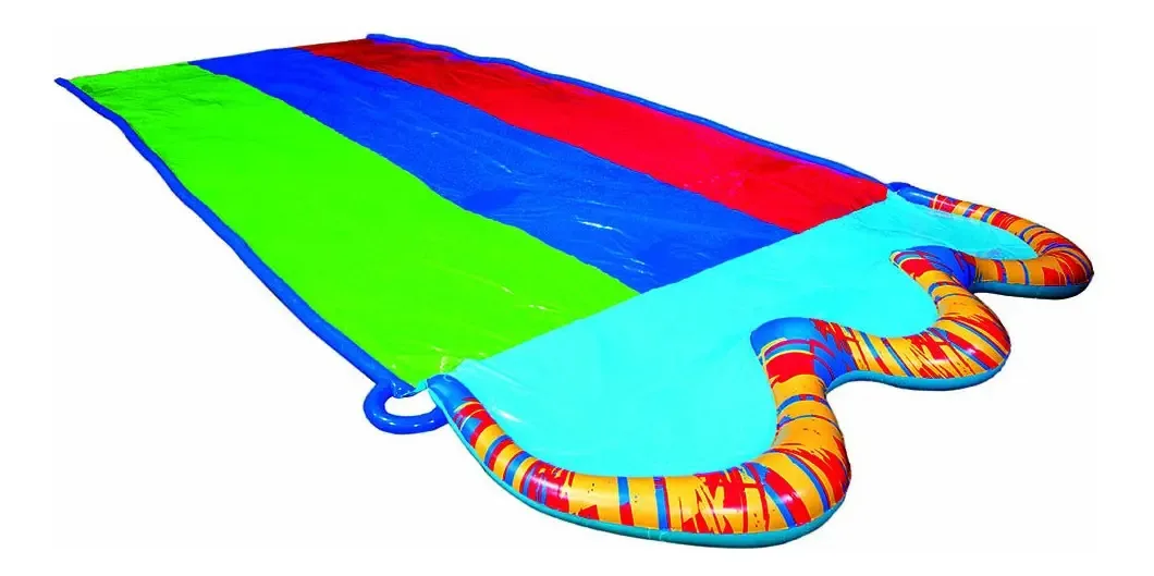 Banzai Triple Racer Escorregador de Água 3 Pistas de Corrida e Piscina de Salpicos