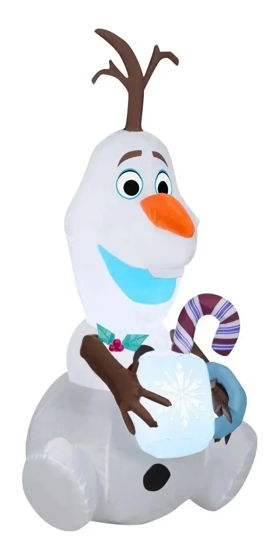 Olaf Christmas inflável com copo de 1,22 metros com luz