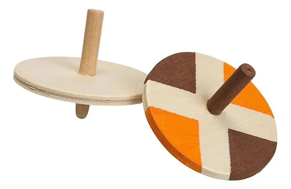 Colorations Diy Wooden Spinning Stones, conjunto de 24