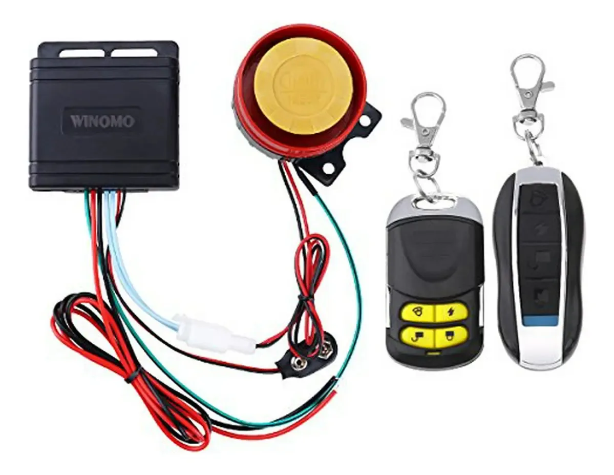 Sistema de alarme de motocicleta com controle remoto duplo