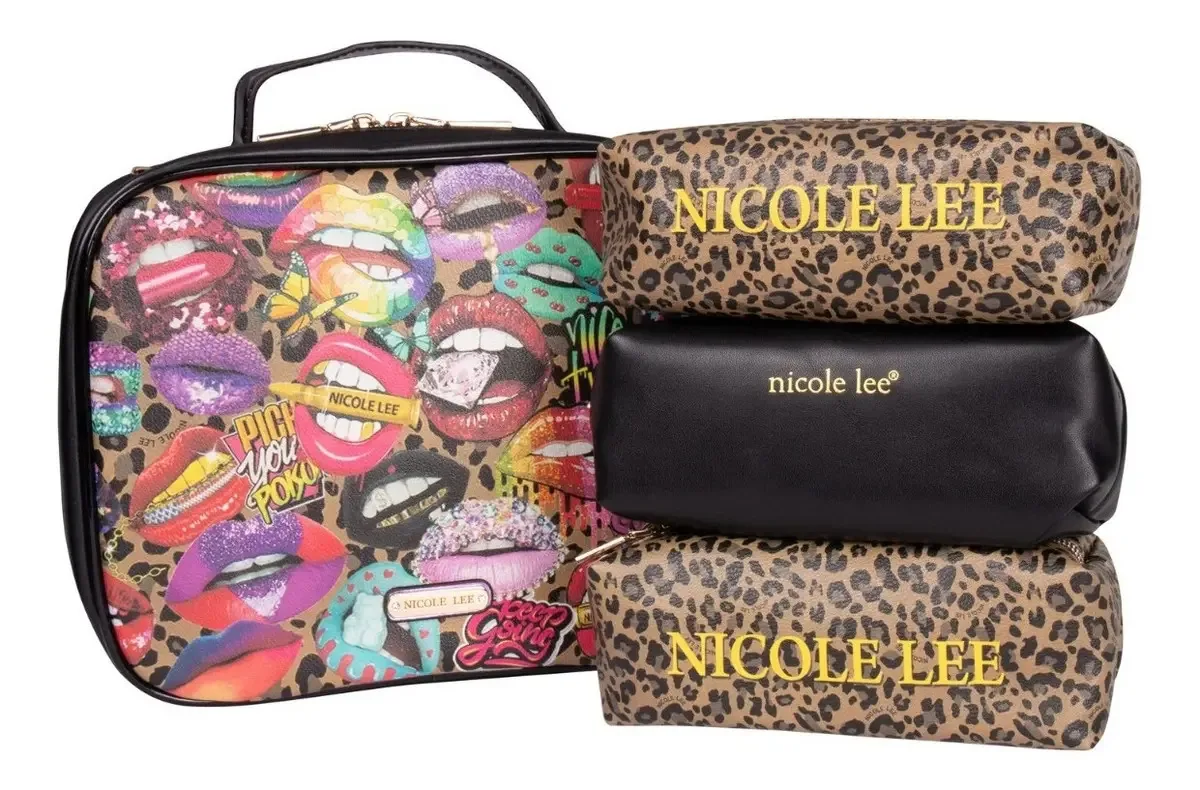 Bolsa de cosméticos e estojo de cosméticos Nicole Lee Ss23 Color All Emotion impressos