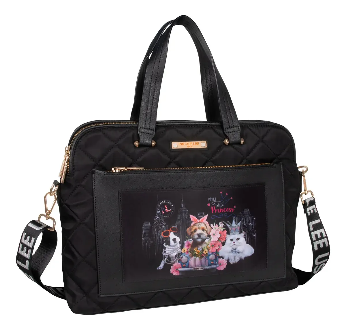 Maleta Nicole Lee com estampa multifuncional de nylon Family Fw24 Color Family Yearbook