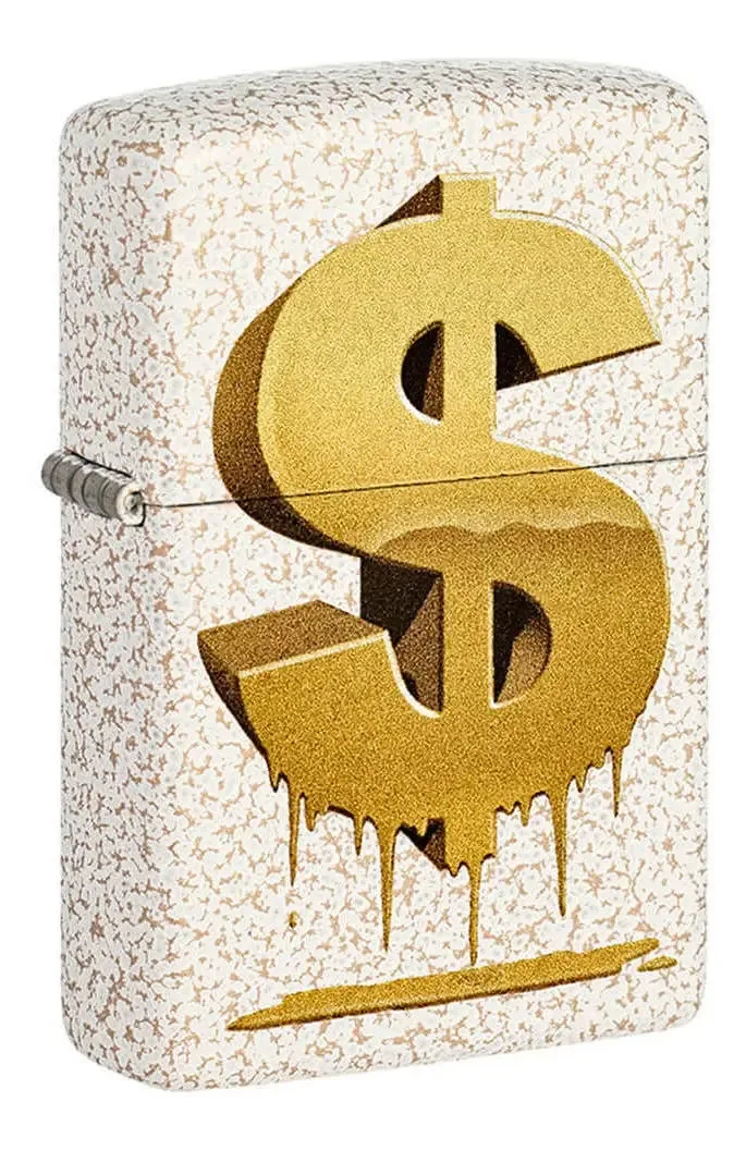 Encendedor Zippo Dólar Derritiendo Acabado Vidrio Mercurio