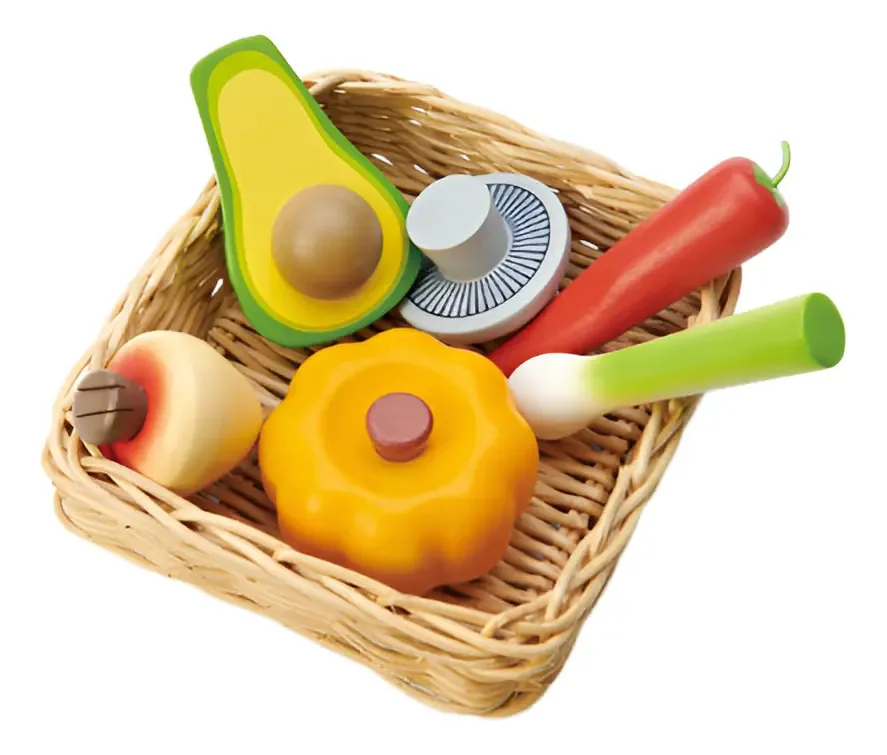 Conjunto de cestas de vegetais de madeira Tl8290