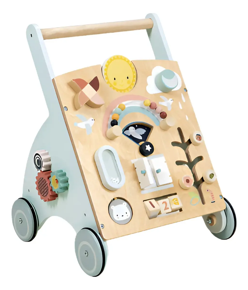 Tender Leaf Tl8461 Wooden Baby Activity Walker verde e madeira