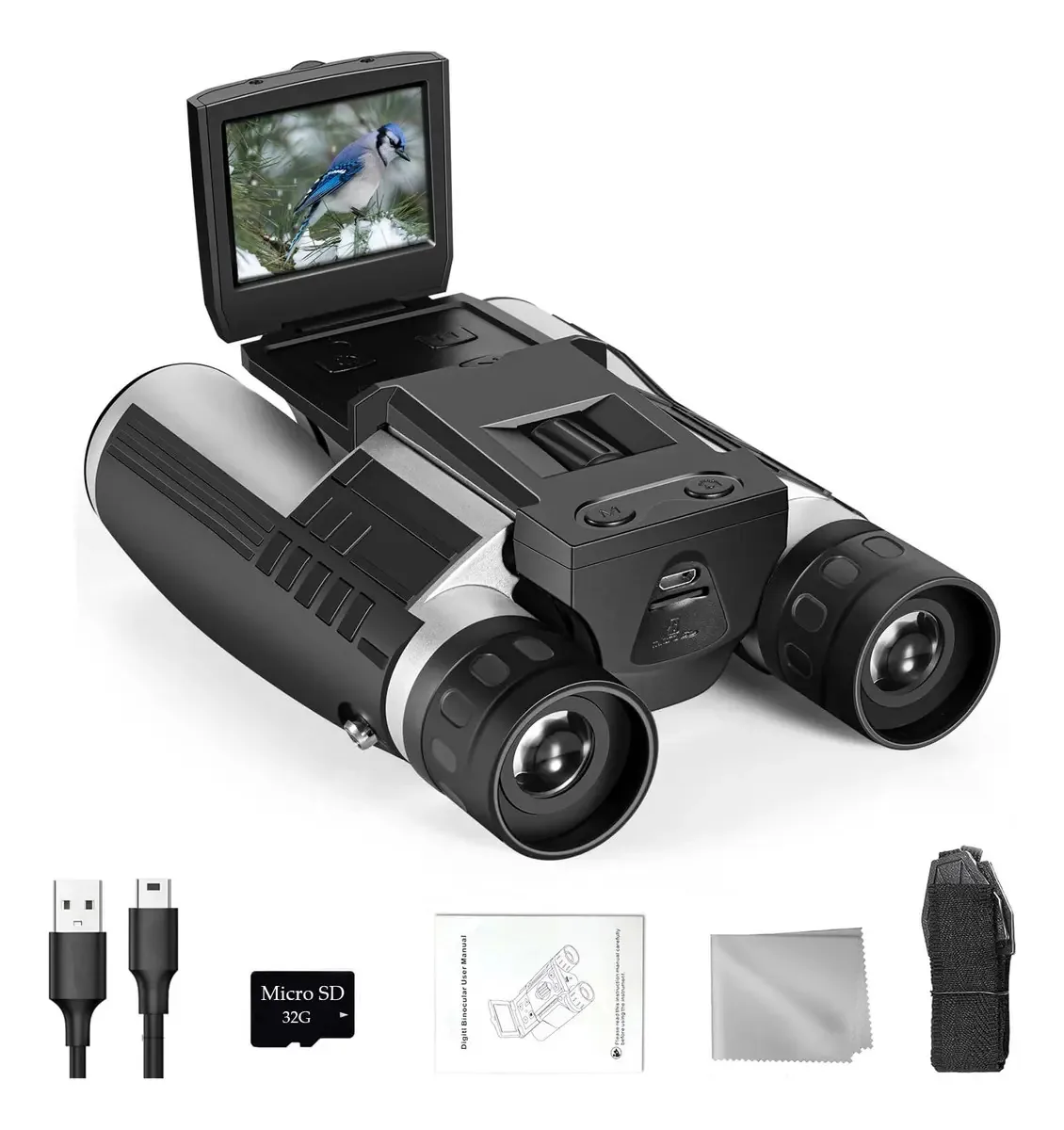 Binóculos digitais Camonity 5M 2 polegadas 32G LCD