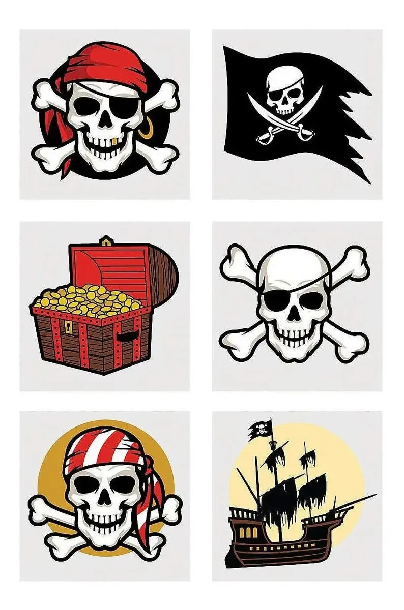 Fun Express - Tatuagens temporárias de piratas