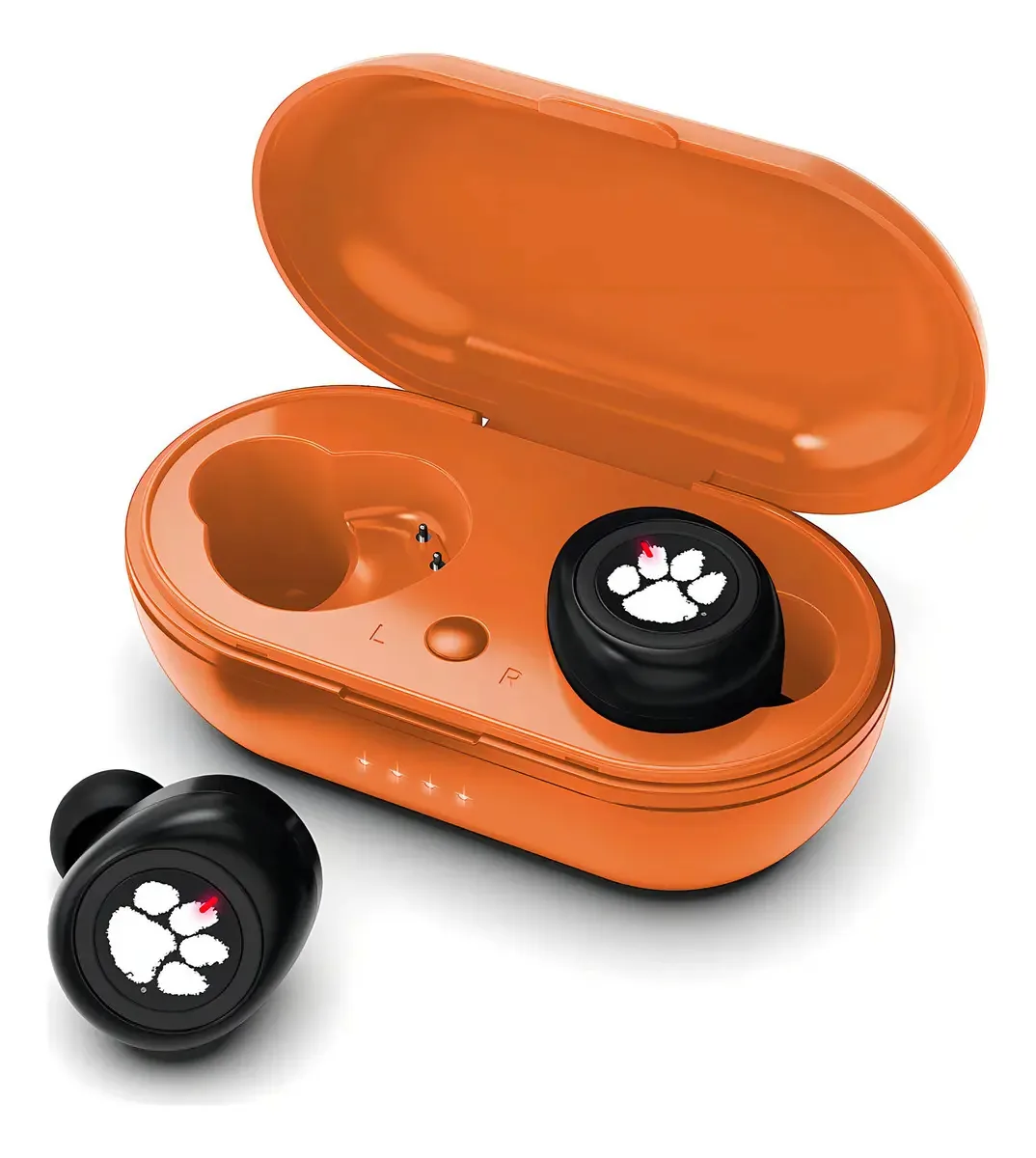 Fones de ouvido sem fio NCAA Clemson Tigers Color Del Equip