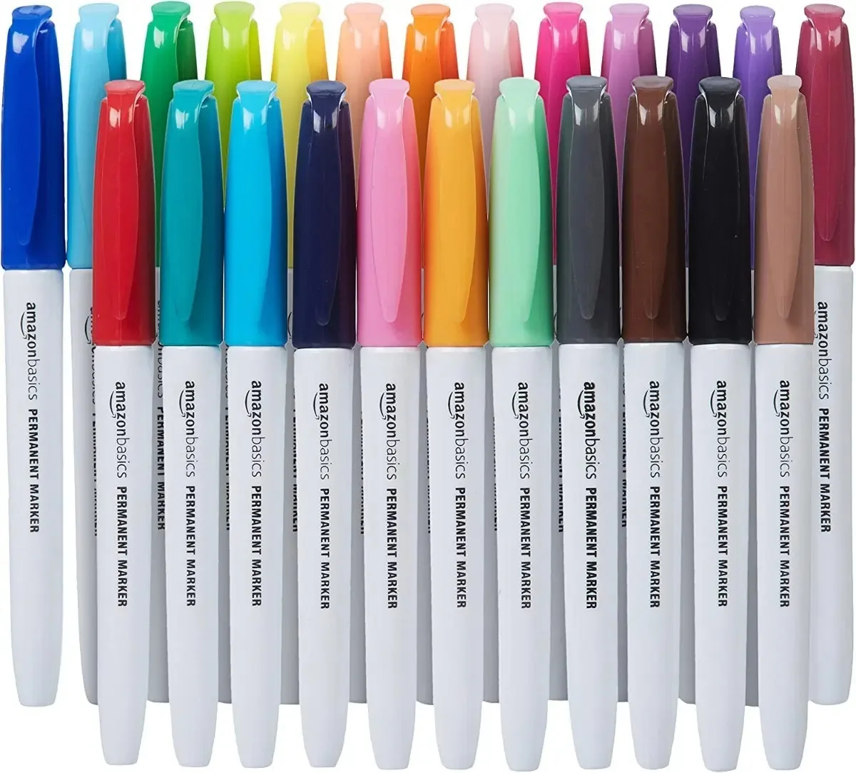 24 marcadores permanentes Amazon Basics Fine Tip