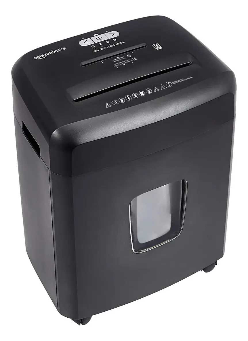 Amazon Basics Triturador de Papel Corte Cruzado Preto