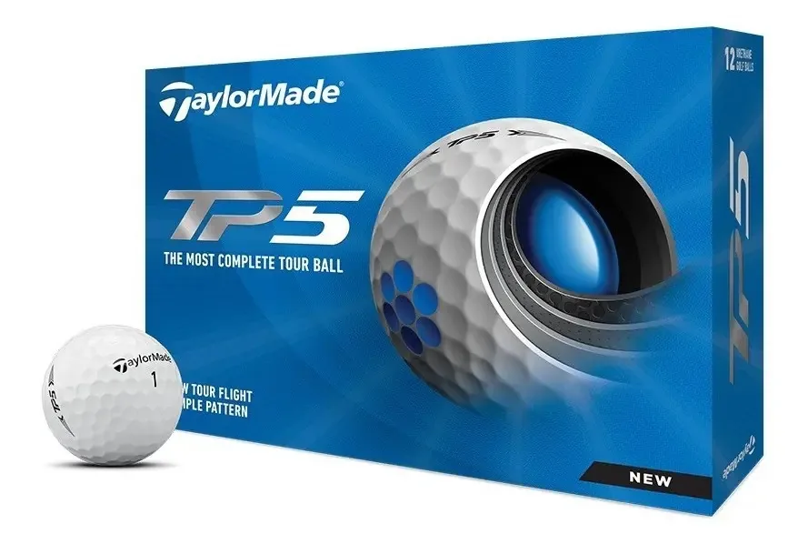 Bola de golfe Taylormade Tp5 White Dozen, cor branca