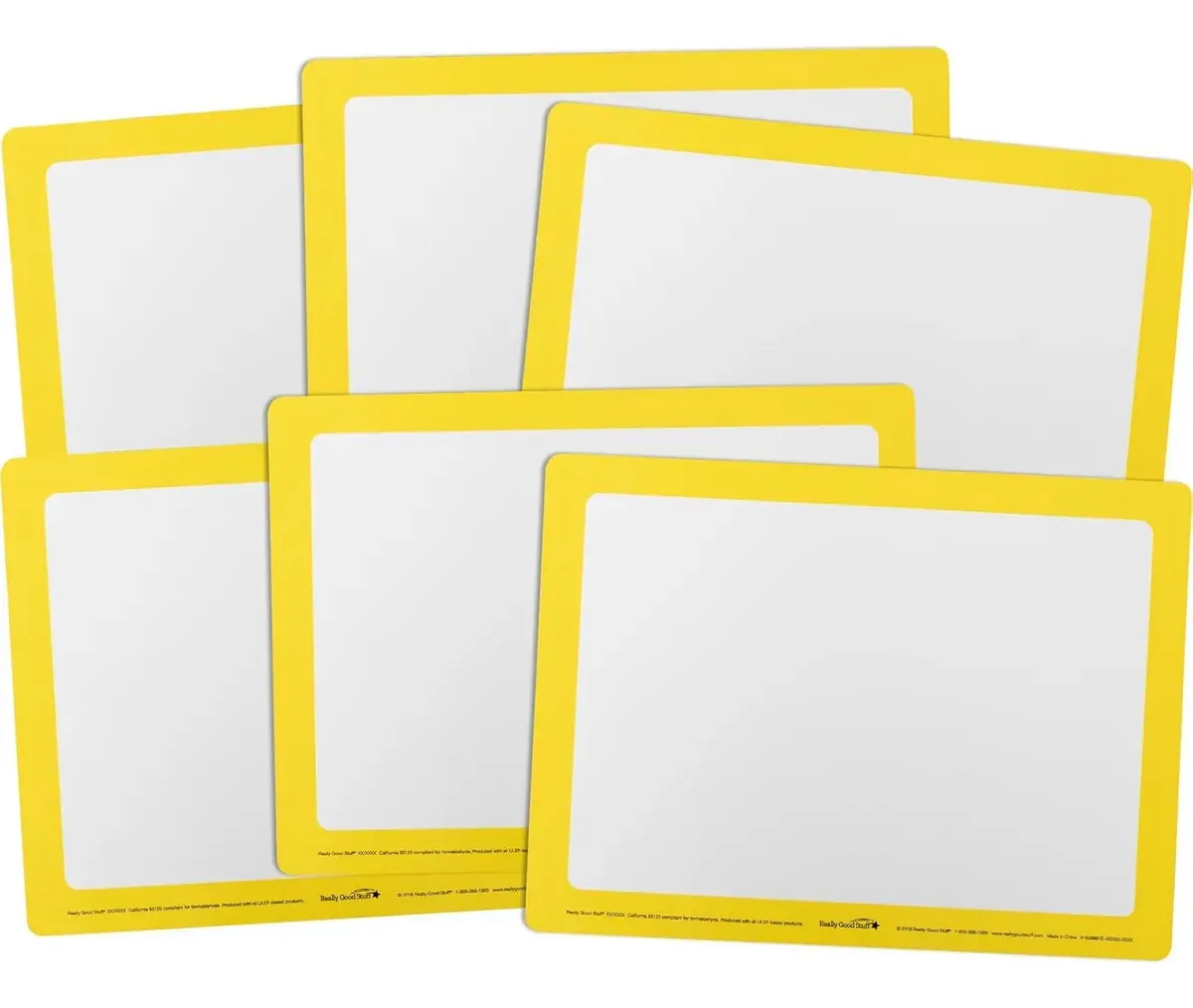Conjunto de 6 quadros brancos apagáveis a seco