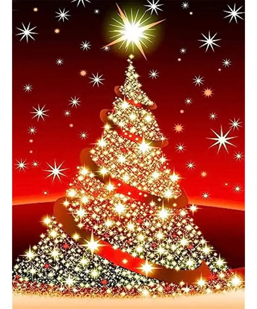 Skryuie Diy 5d Diamond Painting By Numbers Kits Christmas Tr