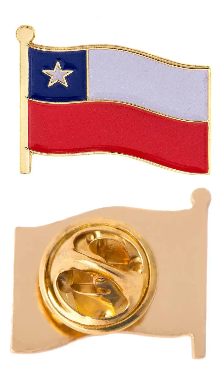 Orgulho patriótico em um alfinete de lapela