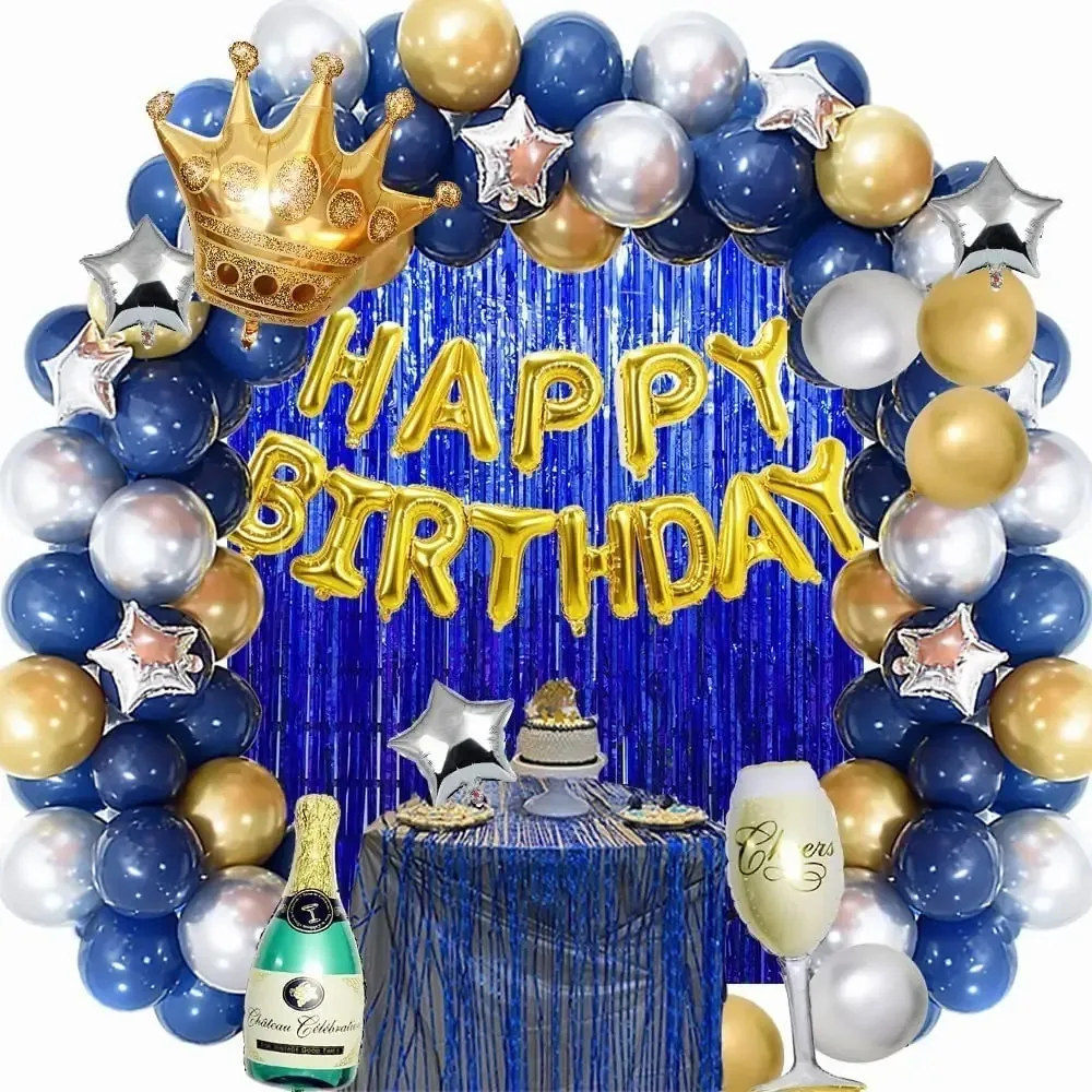 Decorações de aniversário para homens: balões e coisas para fazer em azul royal