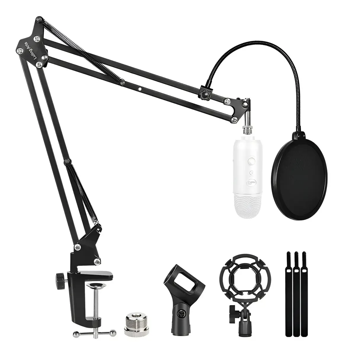 Arm + Antipops para Blue Yeti e outros microfones de streaming - preto