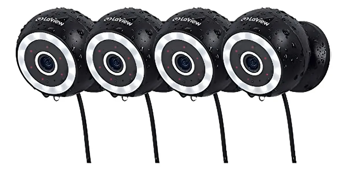Câmeras de Segurança Internas e Externas Laview LV-PWB5B-4PK Preto