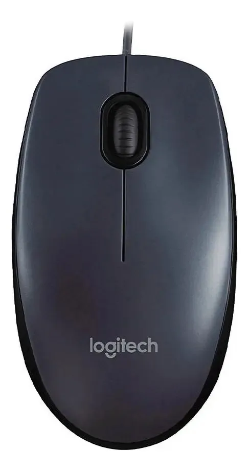 Mouse Logitech M90 Com Fio Óptico Para PC e Notebook