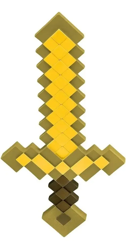Gold Sword Minecraft Disguise E Brinquedo dourado