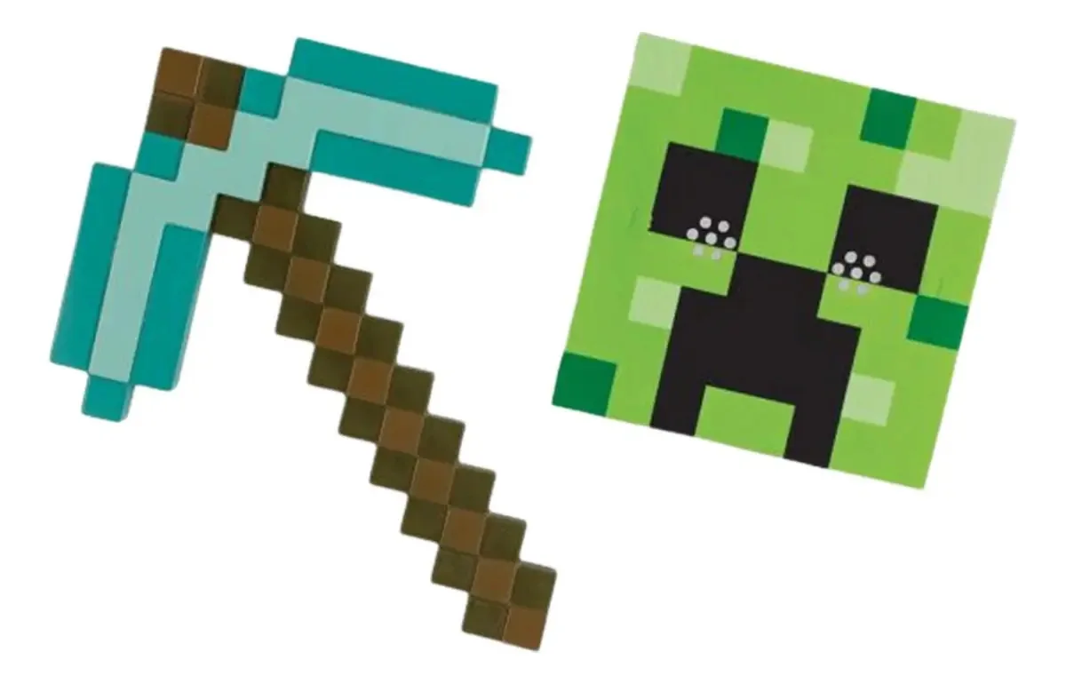 Máscara e espada Creeper do Minecraft 156269