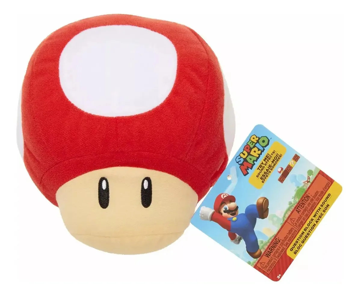 Brinquedo de pelúcia Super Mario Kart Red Mushroom Sound