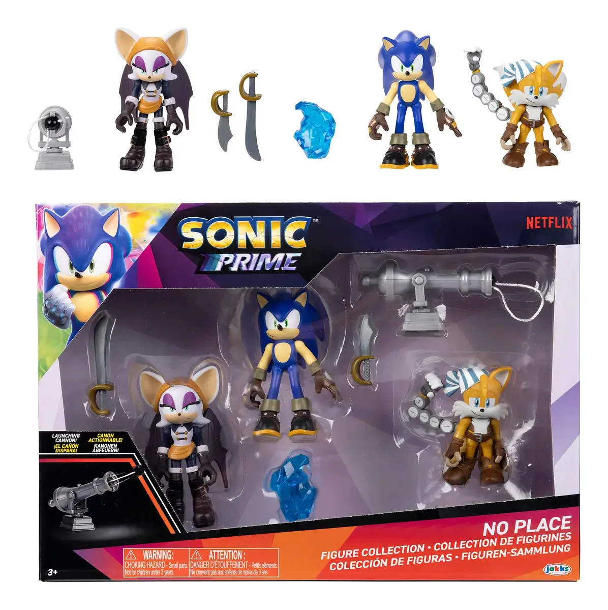 Bonecos Wave 2 do Sonic Prime 2.5, pacote múltiplo