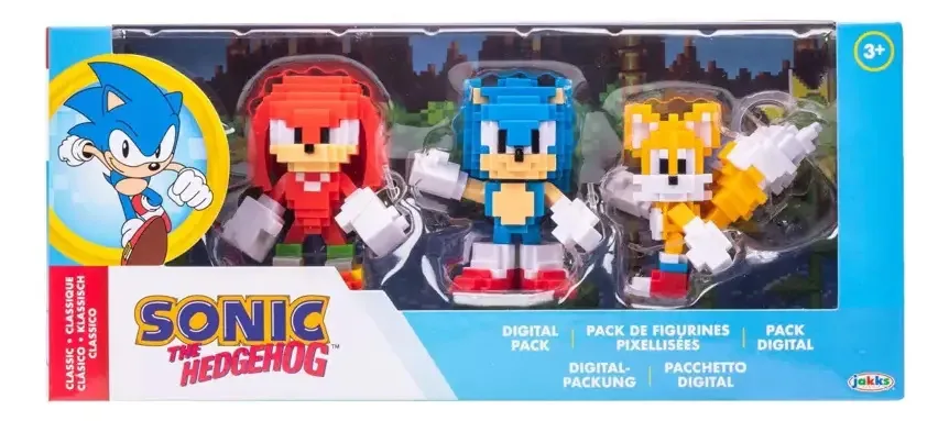 Boneco de ação Jakks Pacific 8 bits para Sega Sonic The Hedgehog Sonic