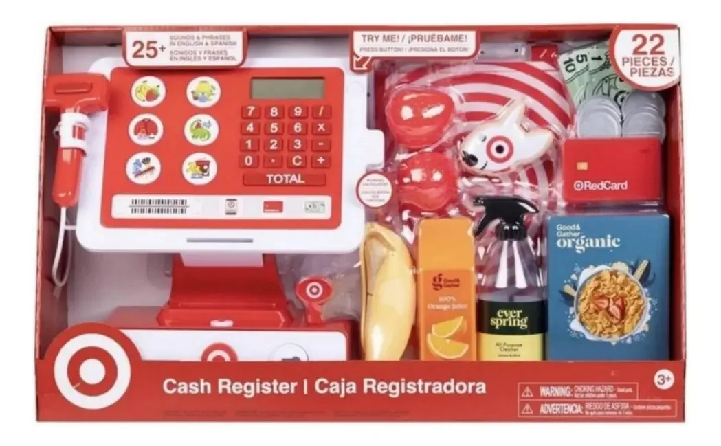 Caixa registradora de brinquedos Caixa registradora Target caixa registradora vermelha