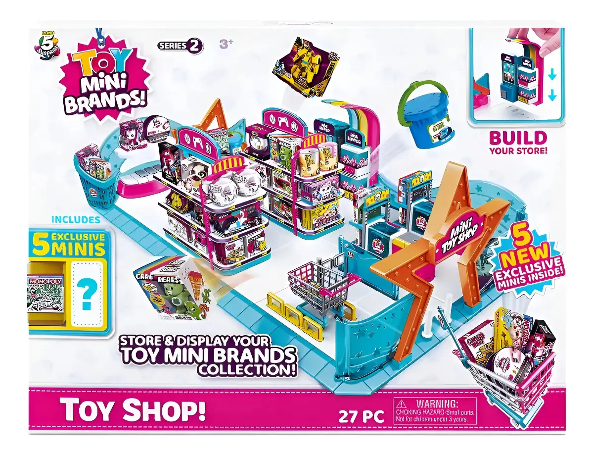 5 minimarcas de brinquedos surpresa - Conjunto de brinquedos Mini Toy Shop da Zuru
