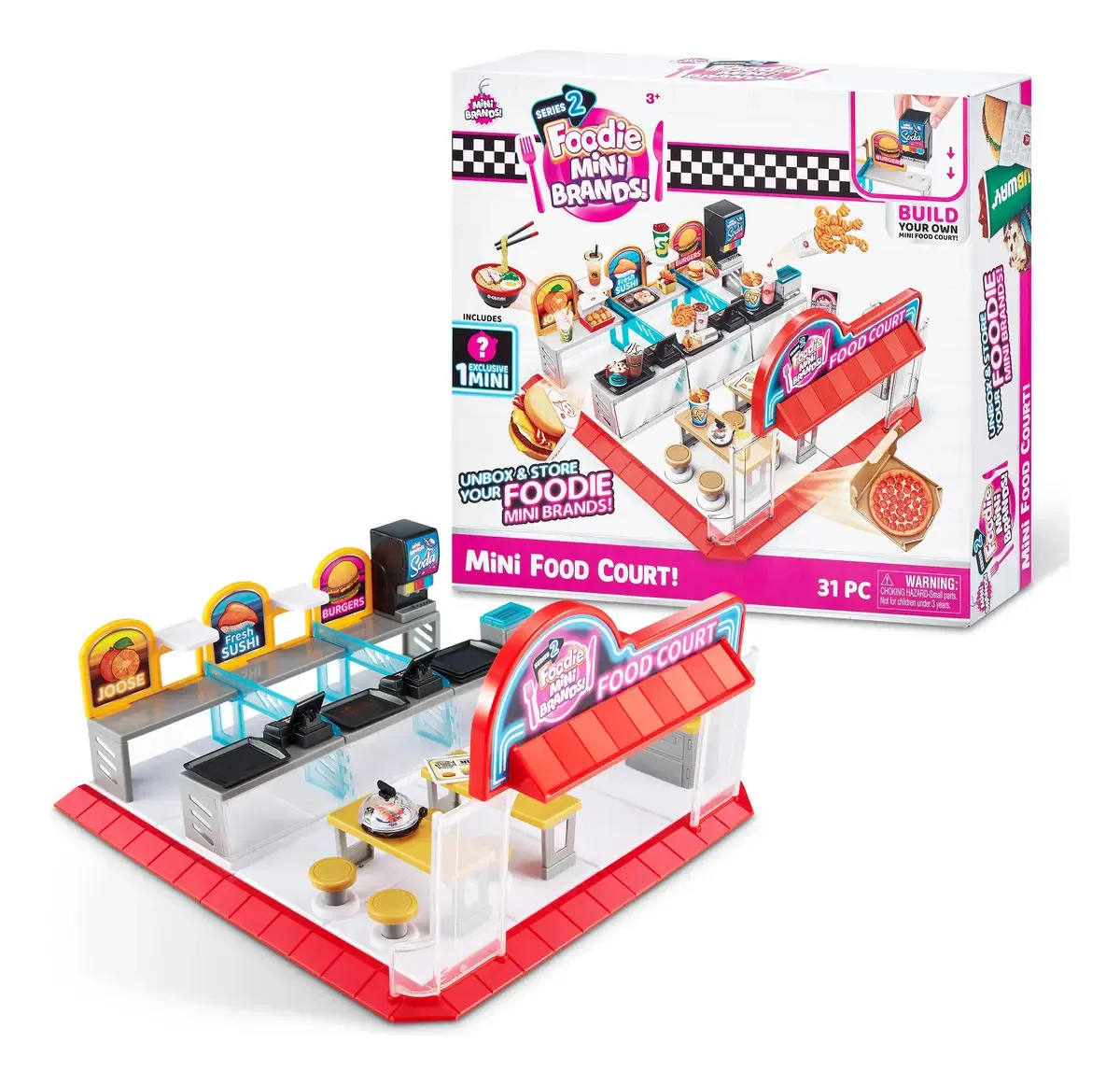 Praça de alimentação Playset Mini Brands Série 2 Praça de alimentação multicolorida