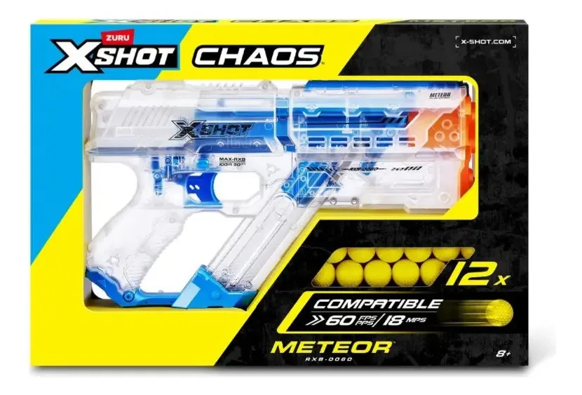 Lançador de dardos X-shot Chaos Meteor com 12 bolas Zuru