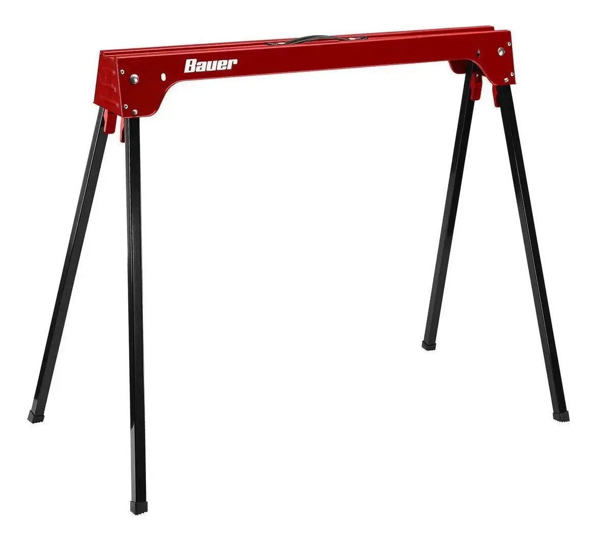 Cavalete de trabalho dobrável Bauer de 29 polegadas, vermelho