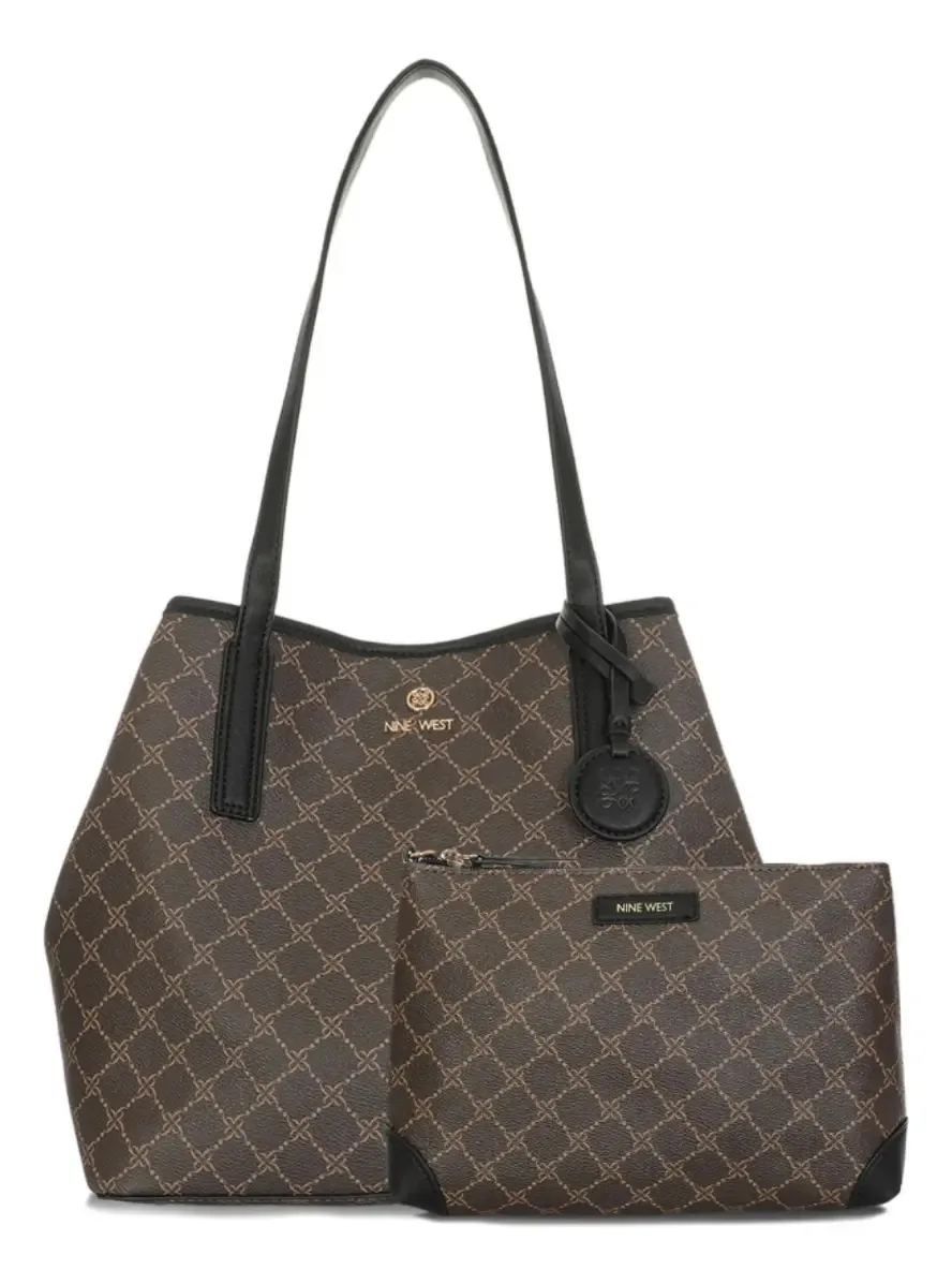 Sacola feminina Nine West Cafe Black Ngg127323 cor café/preta