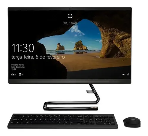 All In One Lenovo A340 I5-8265 8gb 1tb Placa Vídeo W10 23.8