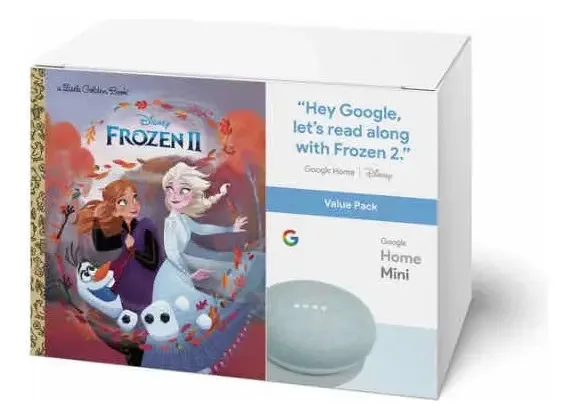 Google Home Mini (aqua) & Frozen Ii Book Bundle Cor Prata