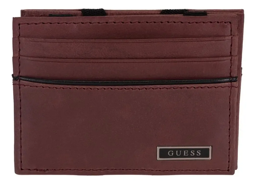Bolsa Magic Wallet com design de vinho/tecido liso preto