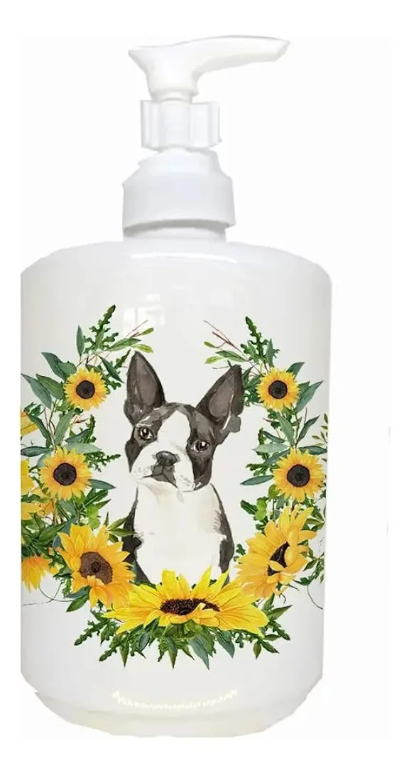 Sabonete Caroline's Treasures Ck2984Boston Terrier em girassóis