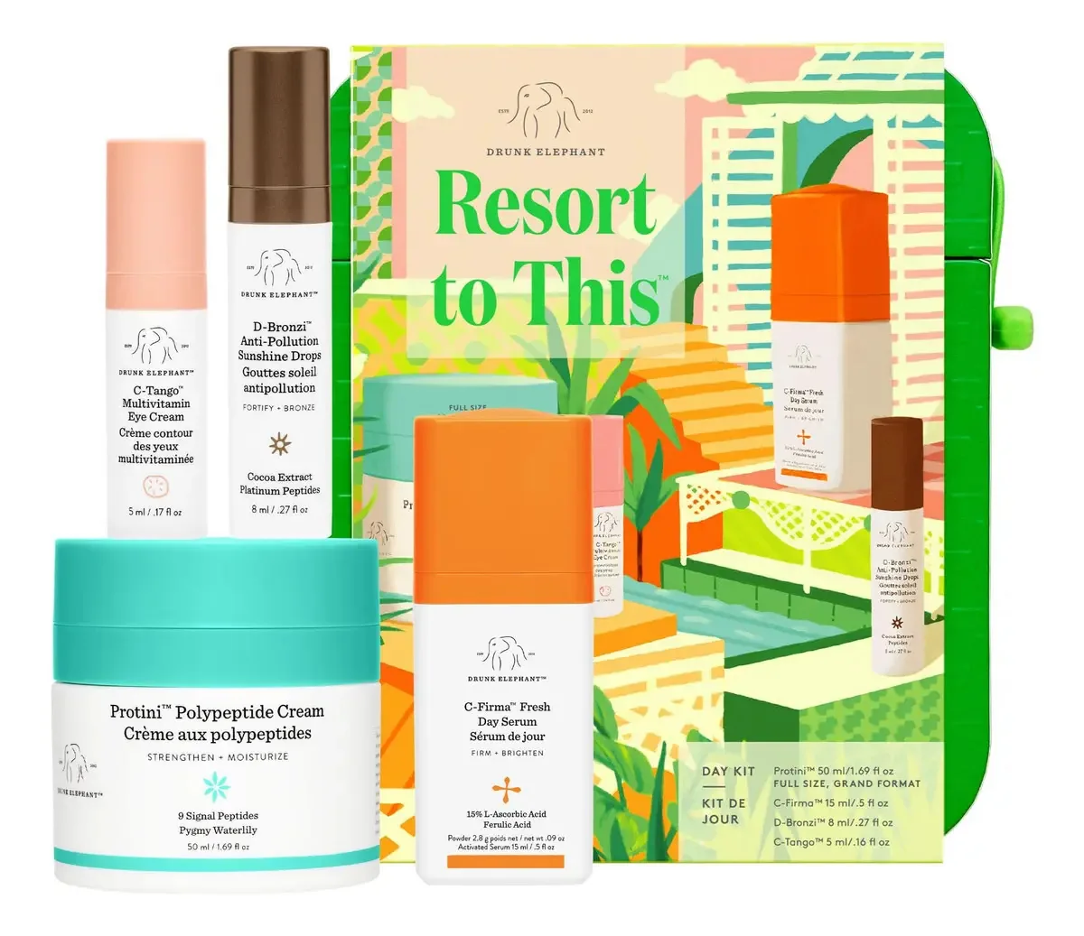 Conjunto de Cuidados com a Pele Drunk Elephant Resort Até o Dia