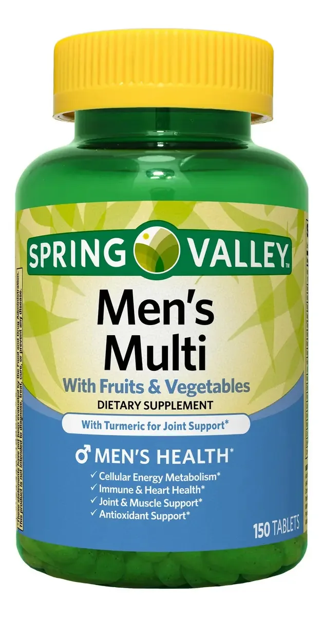 Multivitamínicos masculinos Spring Valley 150 gomas sem açúcar para adultos com frutas e vegetais sem açúcar