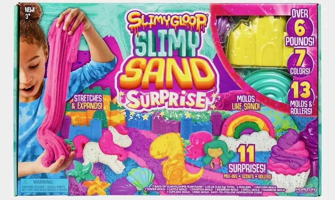 Conjunto de areia mágica (surpresa de areia viscosa) colorido multicolorido