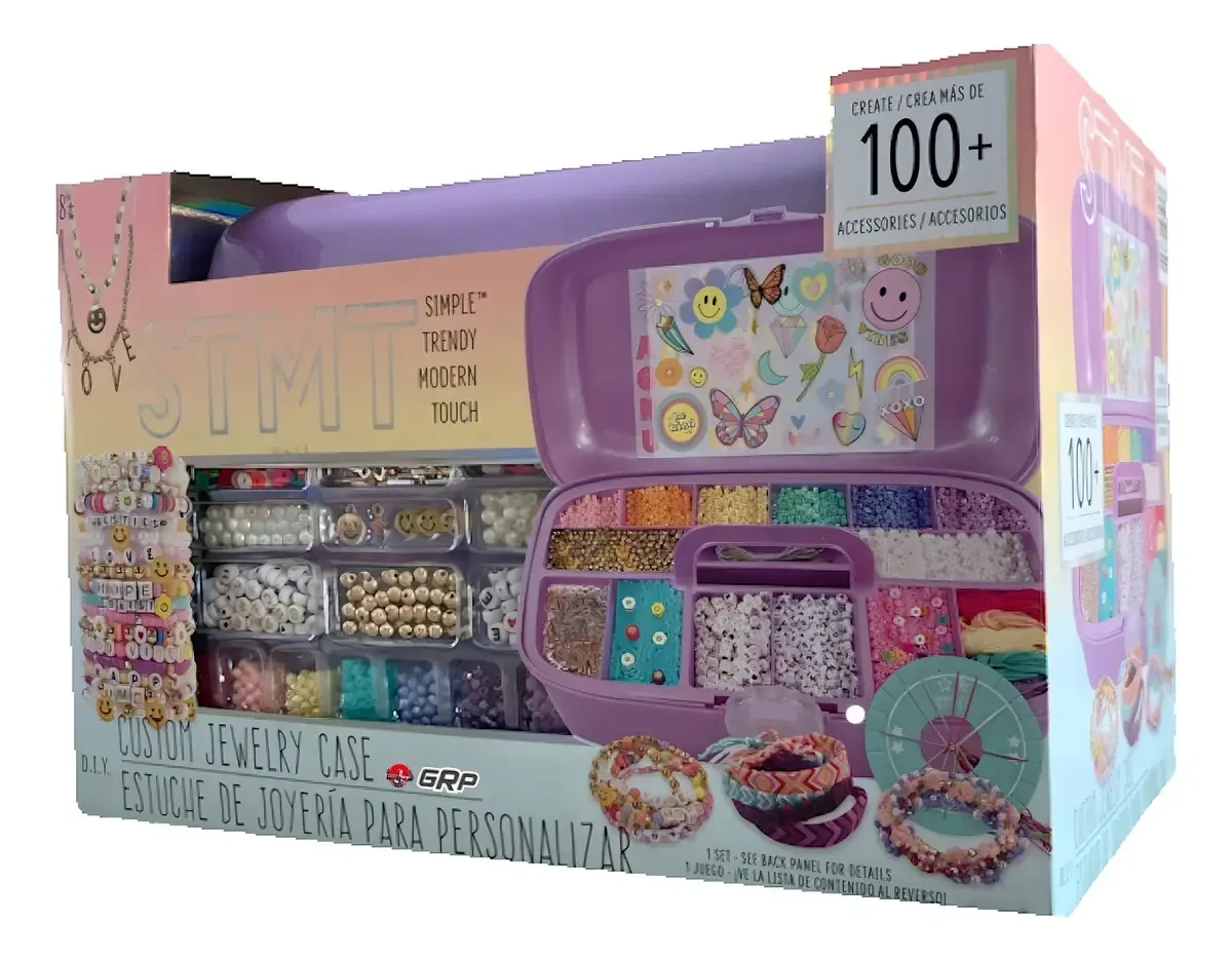 Estojo de joias para fazer pulseiras, anéis ou colares