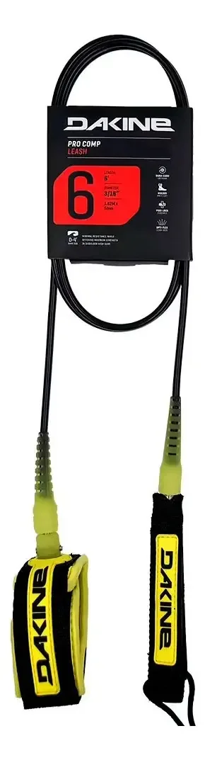 Leash Dakine Modelo Pro Comp 6'x3/16 - Pt/am - Eua