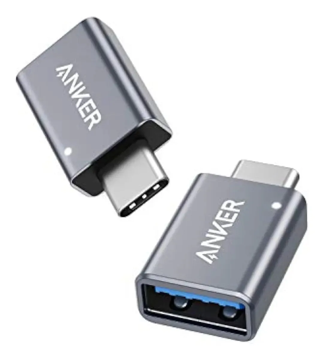 Adaptador otg USB-C para USB 3.0 (Tipo A) Anker (pacote com 2), adaptador usb tipo c, usb x usbc, Alta Velocidade 5Gbps para MacBook Pro, iPad Pro, Samsung, Dell XPS e Mais Dispositivos Type-C