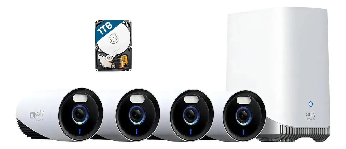 Kit de 4 câmeras Eufy Security Eufycam E330 (profissional)