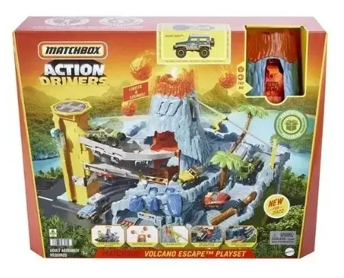 Matchbox Action Drivers Pista Volcano Escape em cores multicoloridas