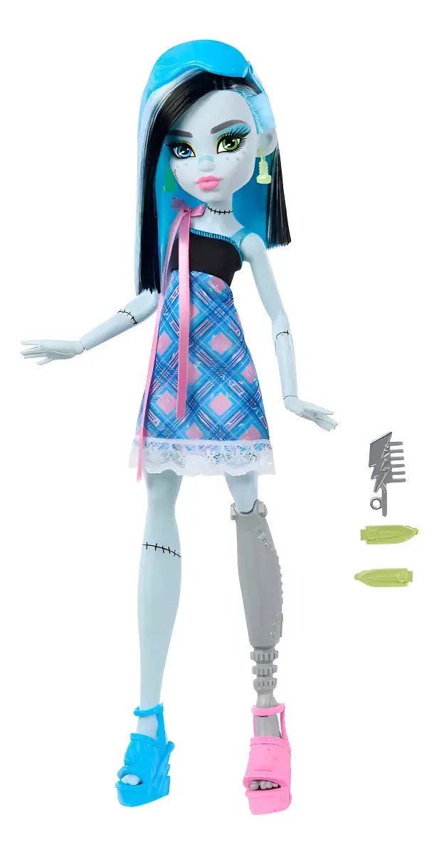 Boneca Monster High Frankie Stein Pijamas Monstruosos com Acessórios